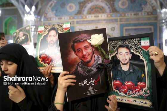 گزارش تصویری |  وداع با پیکر مطهر ۵ شهید خراسانی حمله آمریکایی-صهیونی در حرم مطهر رضوی