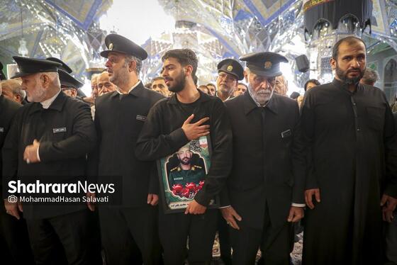 گزارش تصویری |  وداع با پیکر مطهر ۵ شهید خراسانی حمله آمریکایی-صهیونی در حرم مطهر رضوی