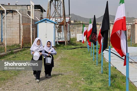 گزارش تصویری | طرح کاشت نهال به یاد دانش آموزان شهید مدرسه میناب