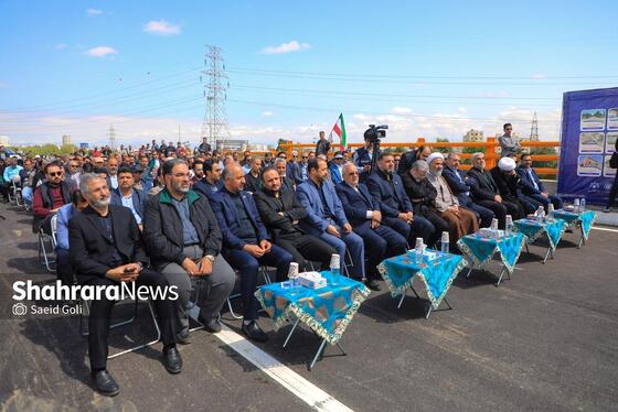 گزارش تصویری |بهره‌برداری از اتصال بزرگراه شهید سلیمانی به بلوار نماز، ۸۱ دستگاه ون و احداث مسیل اقبال