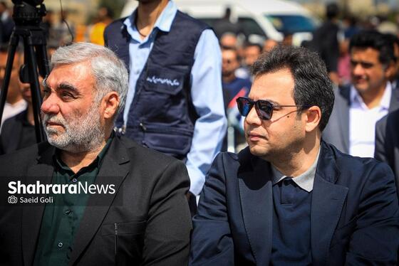 گزارش تصویری |بهره‌برداری از اتصال بزرگراه شهید سلیمانی به بلوار نماز، ۸۱ دستگاه ون و احداث مسیل اقبال