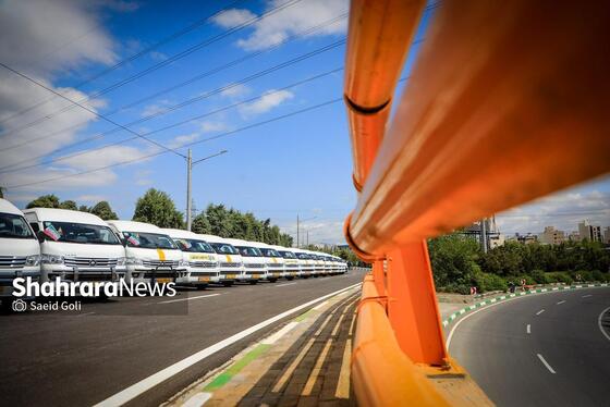 گزارش تصویری |بهره‌برداری از اتصال بزرگراه شهید سلیمانی به بلوار نماز، ۸۱ دستگاه ون و احداث مسیل اقبال