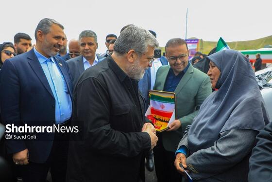 گزارش تصویری |بهره‌برداری از اتصال بزرگراه شهید سلیمانی به بلوار نماز، ۸۱ دستگاه ون و احداث مسیل اقبال