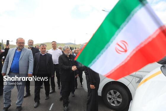 گزارش تصویری |بهره‌برداری از اتصال بزرگراه شهید سلیمانی به بلوار نماز، ۸۱ دستگاه ون و احداث مسیل اقبال
