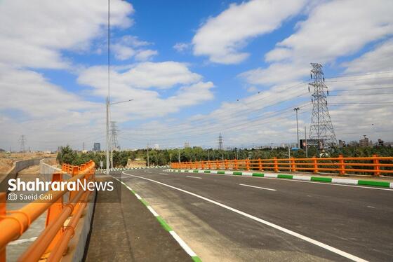 گزارش تصویری |بهره‌برداری از اتصال بزرگراه شهید سلیمانی به بلوار نماز، ۸۱ دستگاه ون و احداث مسیل اقبال