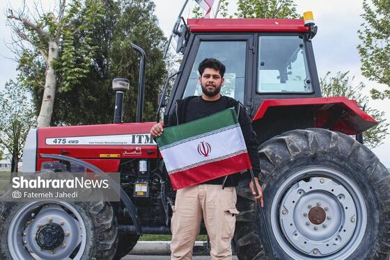 گزارش تصویری | رژه خودرویی کشاورزان منطقه توس مشهد در حمایت از نیرو‌های مسلح