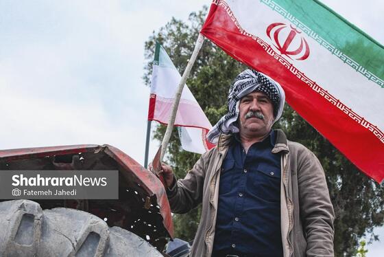 گزارش تصویری | رژه خودرویی کشاورزان منطقه توس مشهد در حمایت از نیرو‌های مسلح