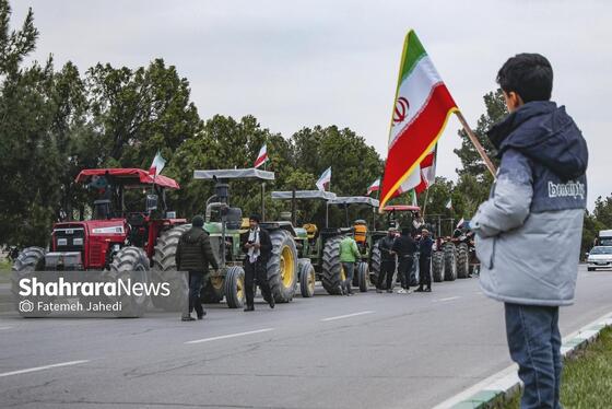 گزارش تصویری | رژه خودرویی کشاورزان منطقه توس مشهد در حمایت از نیرو‌های مسلح