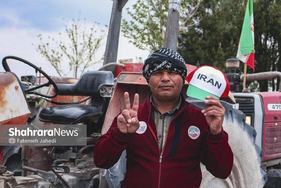 گزارش تصویری | رژه خودرویی کشاورزان منطقه توس مشهد در حمایت از نیرو‌های مسلح