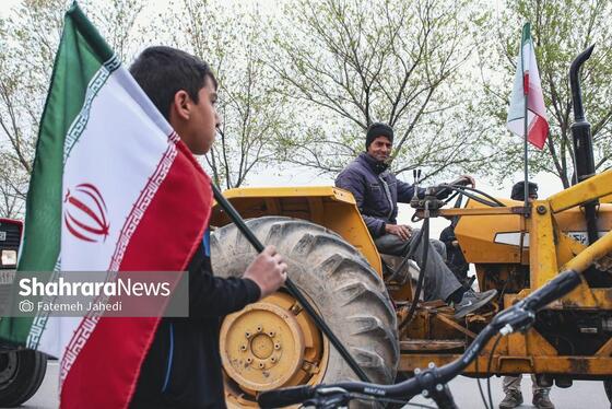 گزارش تصویری | رژه خودرویی کشاورزان منطقه توس مشهد در حمایت از نیرو‌های مسلح
