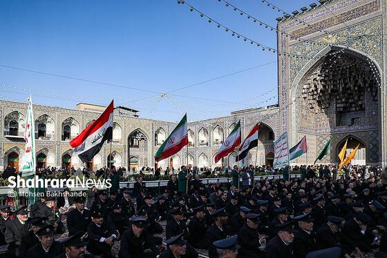 گزارش تصویری | آیین بدرقه کاروان‌های زیر سایه خورشیددر حرم مطهر رضوی