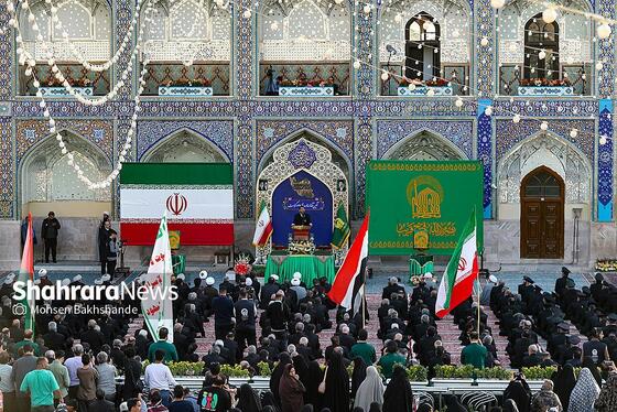 گزارش تصویری | آیین بدرقه کاروان‌های زیر سایه خورشیددر حرم مطهر رضوی