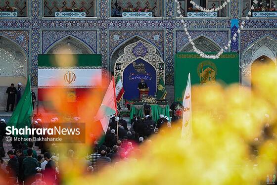 گزارش تصویری | آیین بدرقه کاروان‌های زیر سایه خورشیددر حرم مطهر رضوی