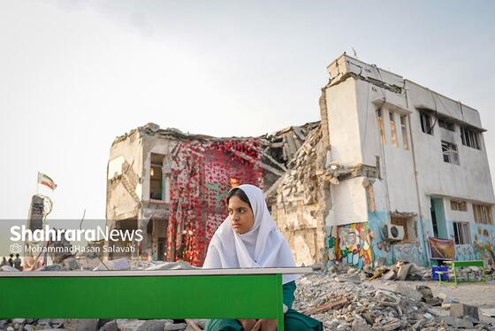 گزارش تصویری | مدرسه شجره طیبه میناب ، قتلگاه ۱۵۵ کودک شهید