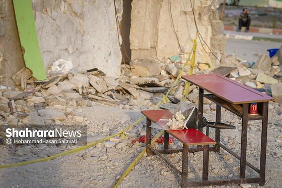 گزارش تصویری | مدرسه شجره طیبه میناب ، قتلگاه ۱۵۵ کودک شهید