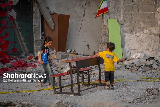 گزارش تصویری | مدرسه شجره طیبه میناب ، قتلگاه ۱۵۵ کودک شهید