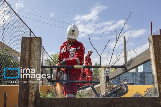 گزارش تصویری | مانور امدادگران جمعیت هلال احمر