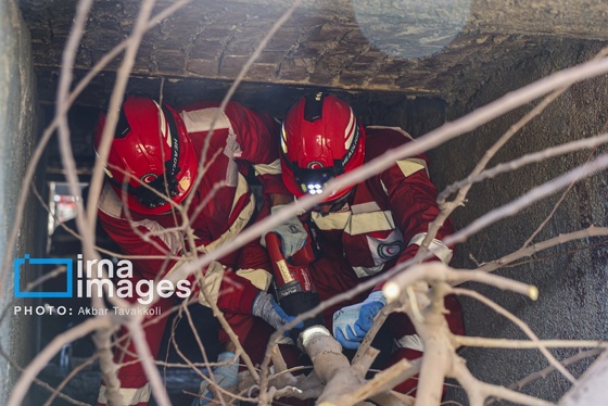 گزارش تصویری | مانور امدادگران جمعیت هلال احمر