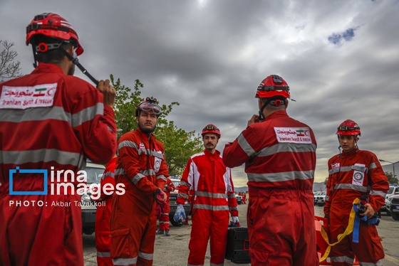 گزارش تصویری | مانور امدادگران جمعیت هلال احمر