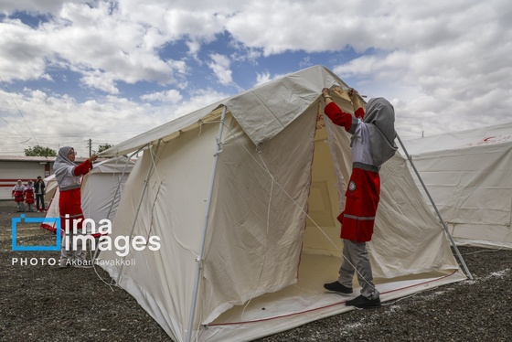 گزارش تصویری | مانور امدادگران جمعیت هلال احمر