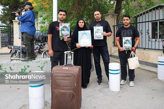 گزارش تصویری | ورود خانواده شهدای میناب به مشهدالرضا