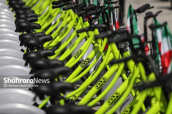 گزارش تصویری | مراسم رونمایی از ۵۱۰ دستگاه دوچرخه بایدو و بهره‌برداری از اولین دستگاه شارژ برقی خودرو