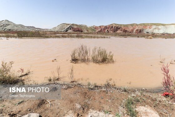 گزارش تصویری | پر آب شدن رودخانه دائمی قزل اوزن