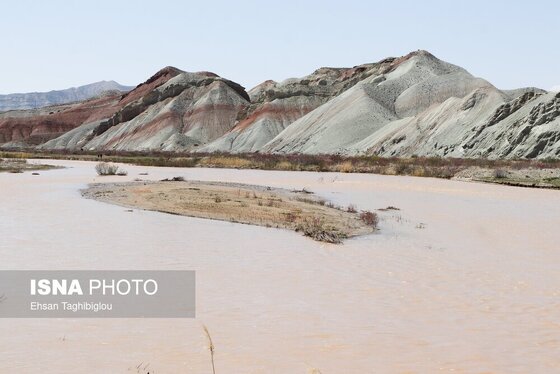 گزارش تصویری | پر آب شدن رودخانه دائمی قزل اوزن