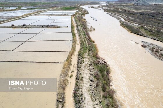 گزارش تصویری | پر آب شدن رودخانه دائمی قزل اوزن