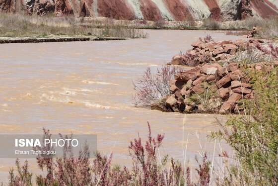 گزارش تصویری | پر آب شدن رودخانه دائمی قزل اوزن