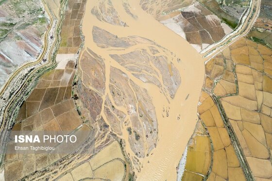 گزارش تصویری | پر آب شدن رودخانه دائمی قزل اوزن