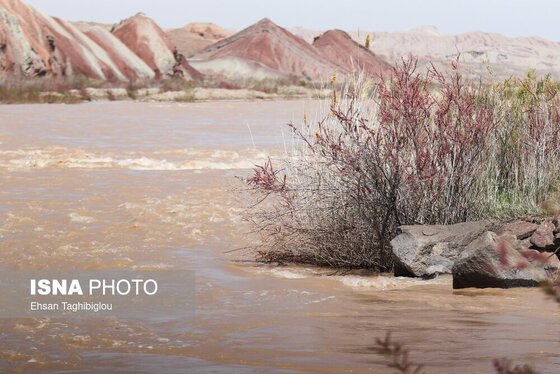 گزارش تصویری | پر آب شدن رودخانه دائمی قزل اوزن