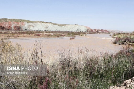 گزارش تصویری | پر آب شدن رودخانه دائمی قزل اوزن