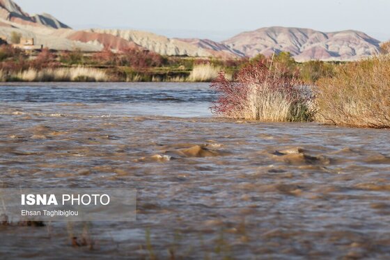گزارش تصویری | پر آب شدن رودخانه دائمی قزل اوزن
