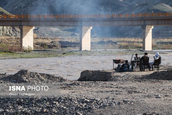 گزارش تصویری | پر آب شدن رودخانه دائمی قزل اوزن