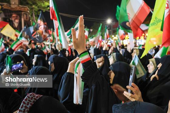 گزارش تصویری | پنجاه و چهارمین شب حضور حماسی در خیابان‌های مشهد