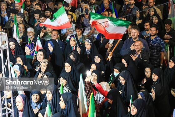 گزارش تصویری | پنجاه و چهارمین شب حضور حماسی در خیابان‌های مشهد