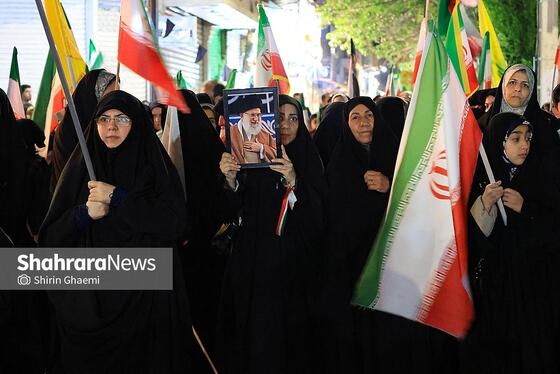 گزارش تصویری | پنجاه و چهارمین شب حضور حماسی در خیابان‌های مشهد