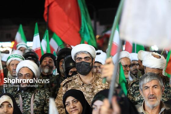 گزارش تصویری | پنجاه‌وششمین شب حضور حماسی مردم مشهد در سنگر خیابان