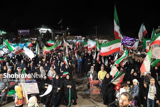 گزارش تصویری | پنجاه‌وششمین شب حضور حماسی مردم مشهد در سنگر خیابان