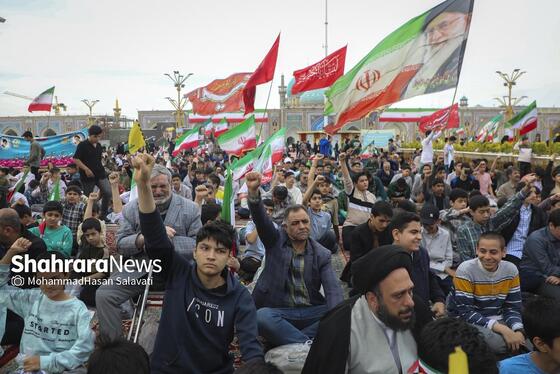 گزارش تصویری | اجتماع بزرگ «مشت‌های گره‌کرده» در حرم مطهر رضوی