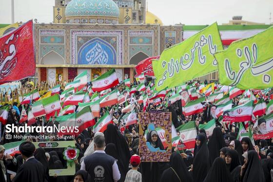 گزارش تصویری | اجتماع بزرگ «مشت‌های گره‌کرده» در حرم مطهر رضوی