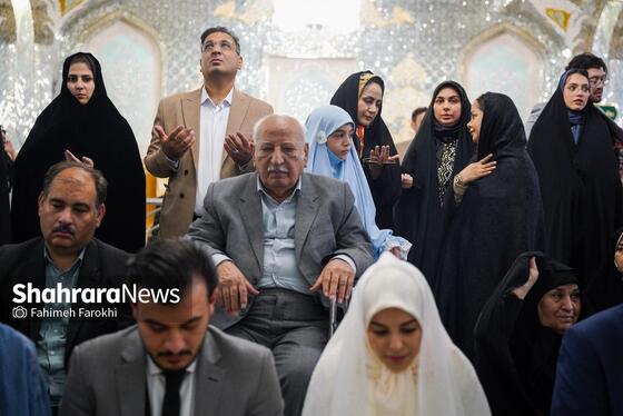 گزارش تصویری | عقد بالا سر حضرت ؛ لحظه شیرین وصال