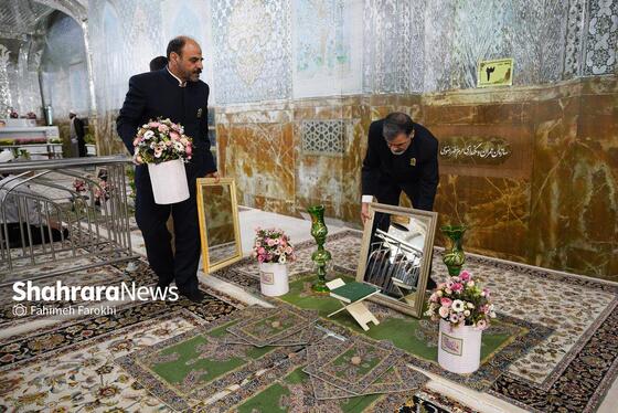 گزارش تصویری | عقد بالا سر حضرت ؛ لحظه شیرین وصال