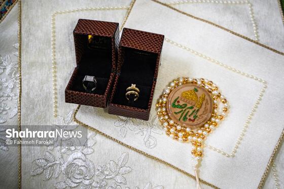 گزارش تصویری | عقد بالا سر حضرت ؛ لحظه شیرین وصال