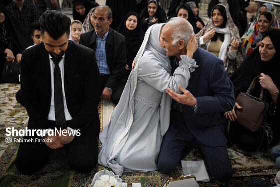 گزارش تصویری | عقد بالا سر حضرت ؛ لحظه شیرین وصال
