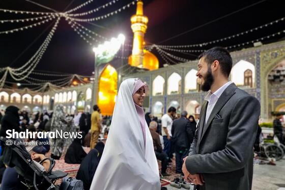 گزارش تصویری | عقد بالا سر حضرت ؛ لحظه شیرین وصال