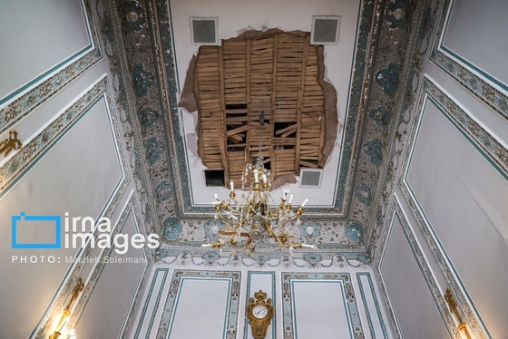 گزارش تصویری | اثر جنگ بر پیشانی کاخ سعدآباد