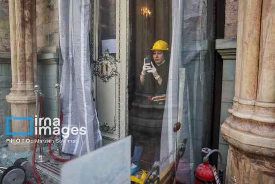 گزارش تصویری | اثر جنگ بر پیشانی کاخ سعدآباد