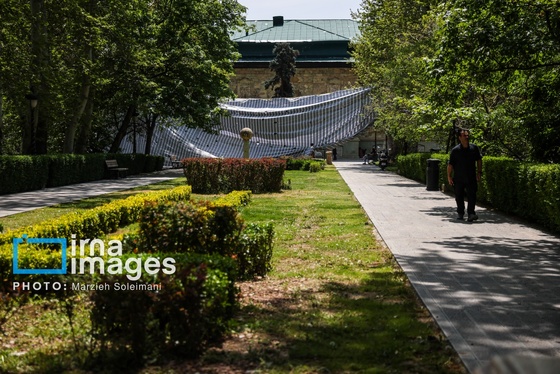 گزارش تصویری | اثر جنگ بر پیشانی کاخ سعدآباد